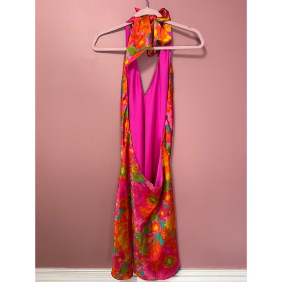 NEW Show Me Your Mumu Jasmine Tie Mini Dress Miss Malibu Multi Size Large - Picture 5 of 6